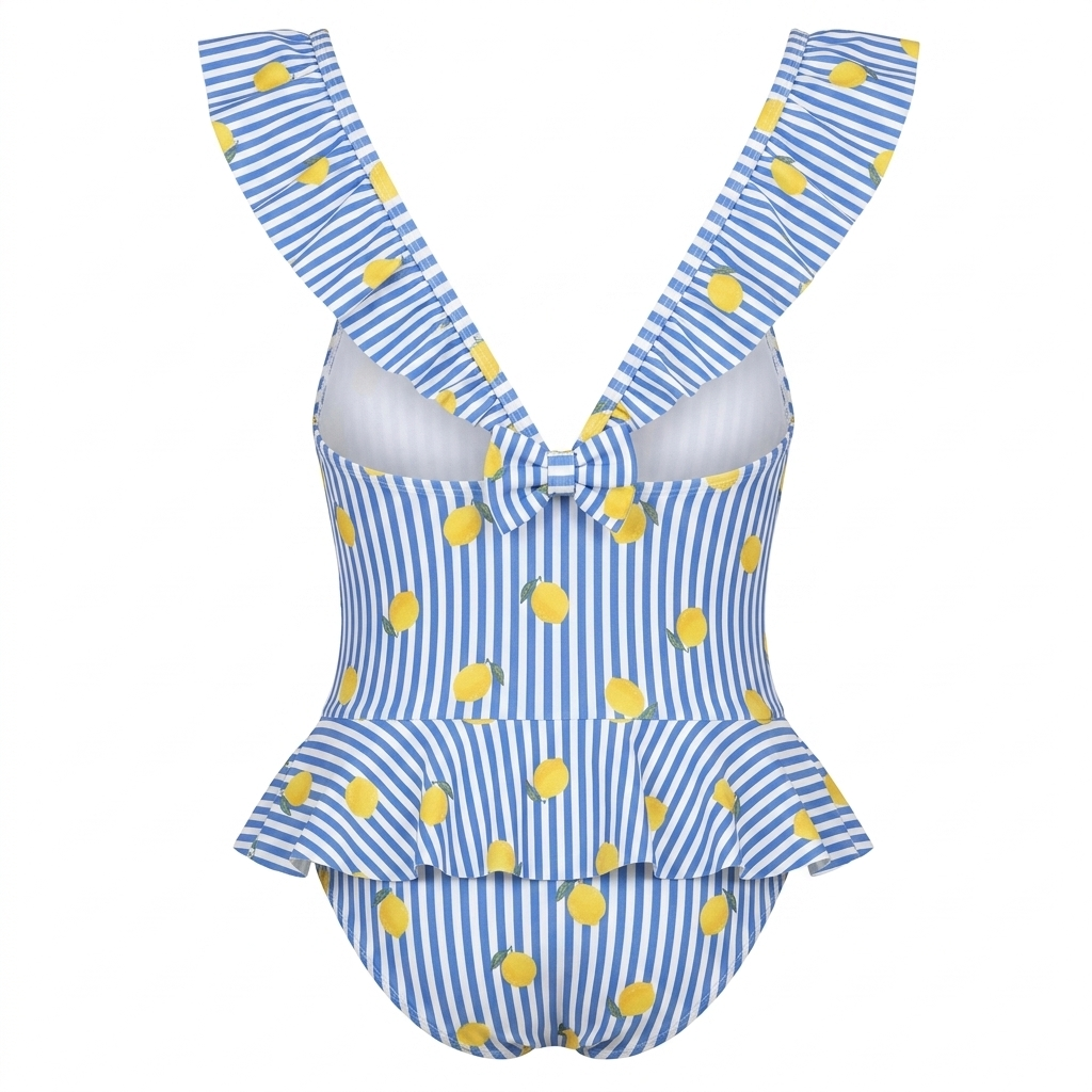 LEMON STRIPES - GIRL ONE PIECE