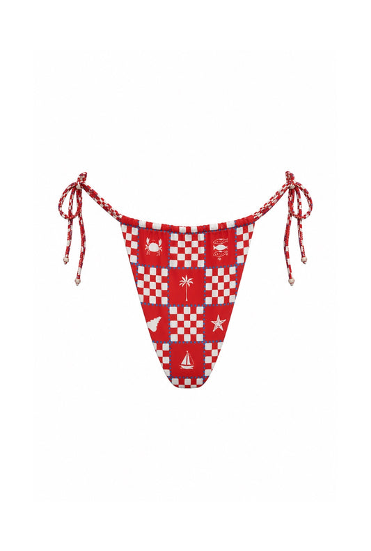 RED CHECKERS - TIE SIDE BOTTOM