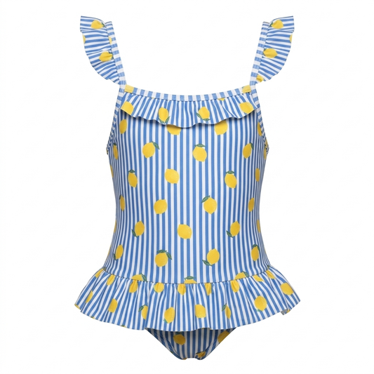 LEMON STRIPES - GIRL ONE PIECE