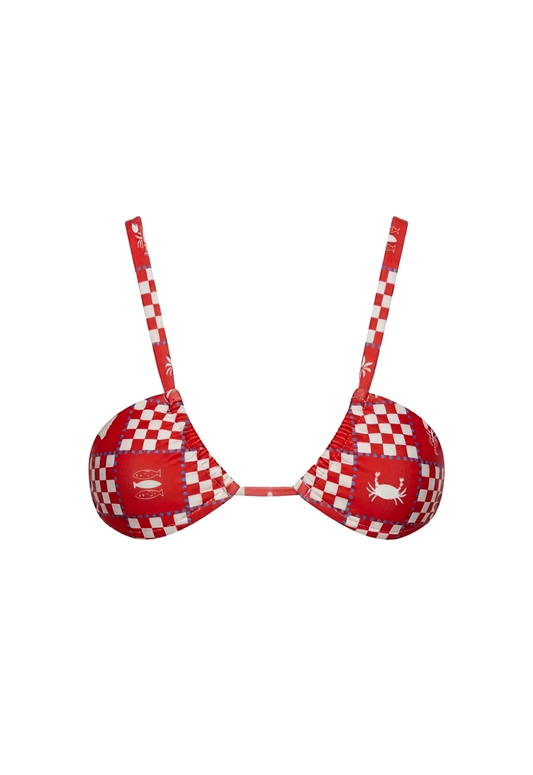 RED CHECKERS - LONG TOP
