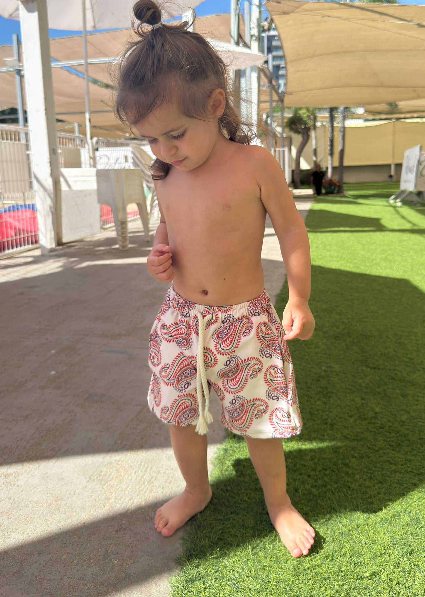 DESERT PAISLEY - BOY SWIM SHORT