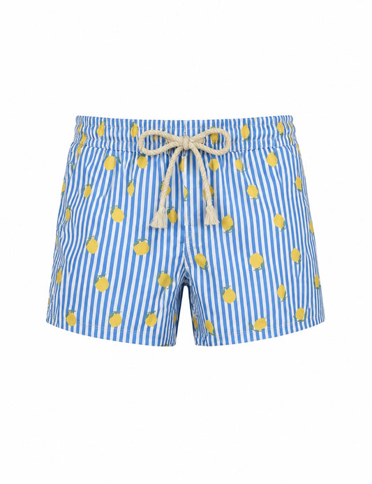LEMON STRIPES - BOY SWIM SHORT
