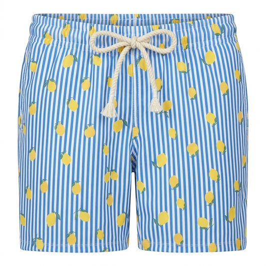 LEMON STRIPES - MEN SWIM SHORT