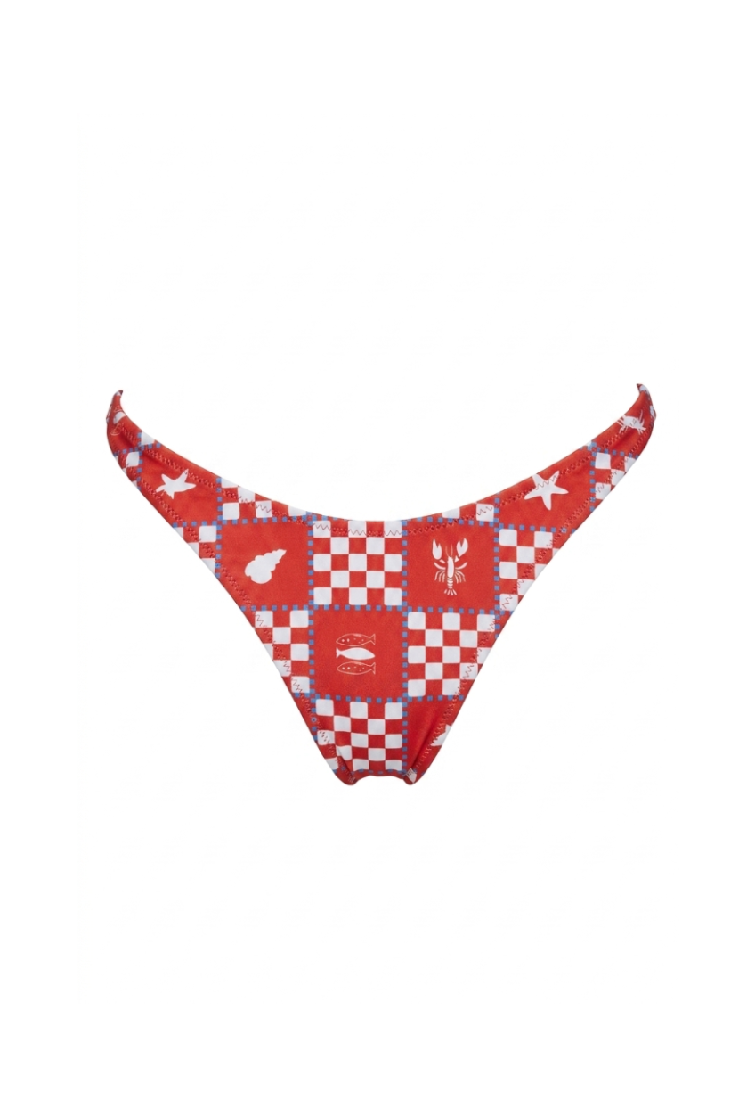 RED CHECKERS - FIXED BOTTOM