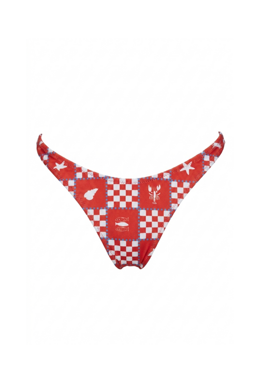 RED CHECKERS - FIXED BOTTOM